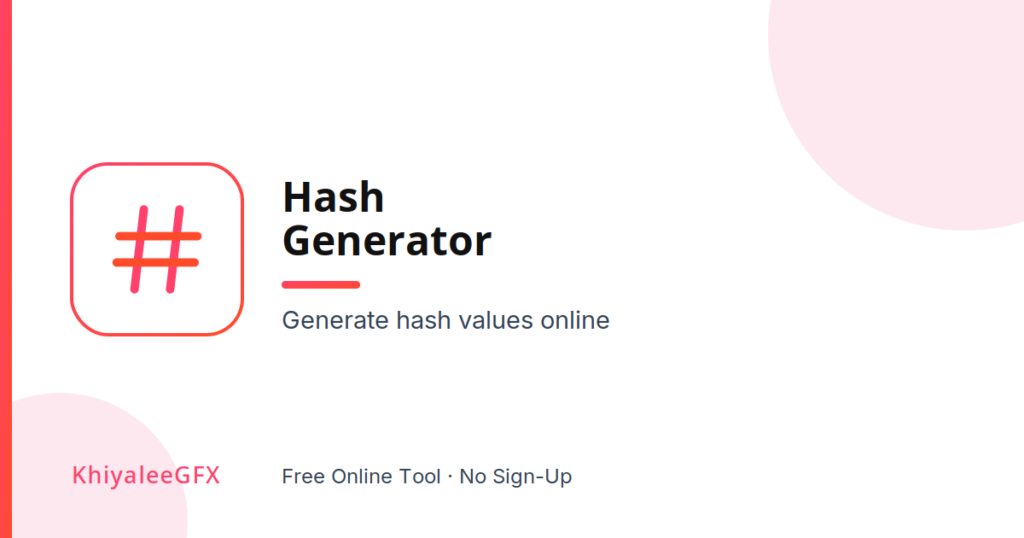 hash generator – generate md5 and sha hashes online