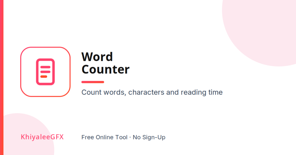 word counter – count words and characters online